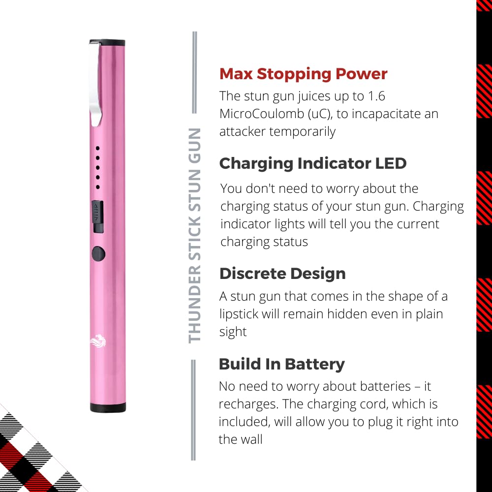 ODDS SHIFTER - Stun Pen for Self Defense Featuring 1.6 uC Stun Gun Pen - Micro USB Rechargeable, Charge Indicator - Women’s Pro Stun Gun for Self Defense (pink)