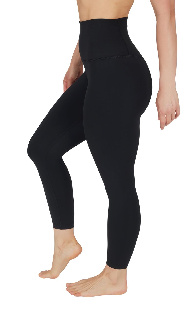 90 Degree By Reflex Womens High Waisted Leggings Buttery Soft Workout Squat Proof Gym Yoga Pants - Classic Black - Medium