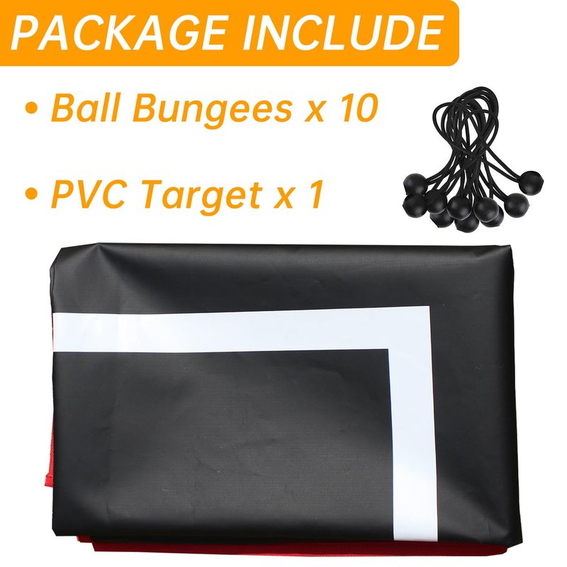 Gagalileo Baseball Softball Pitching Vinyl Hitting Backstop Rubber Target Padding for Outdoor Vinyl Batting Cage Rubber Padded Black Backstop Mat Softball Chain Link Hanging Rolling Baseball Backstop