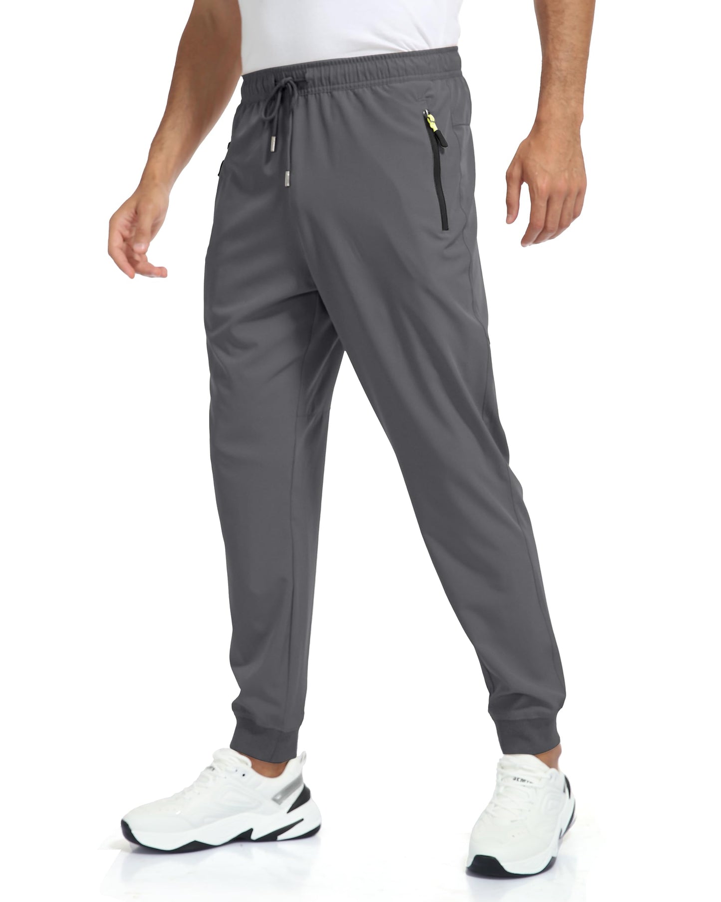 Rapoo Mens Jogger Pants Sweatpants Athletic Workout Drawstring Elastic Waist Comfortable Summer Lightweight Quick Dry Polyester Pants for Men Jogging with Pockets Navy XL/28