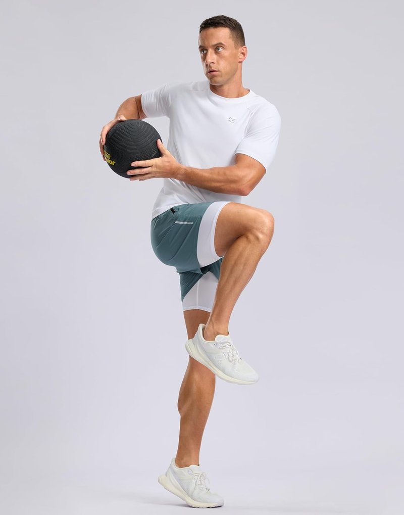 Men's Athletic Workout T-Shirts - Moisture-Wicking Cooling Performance Tee for Gym & Tennis | Short Sleeve