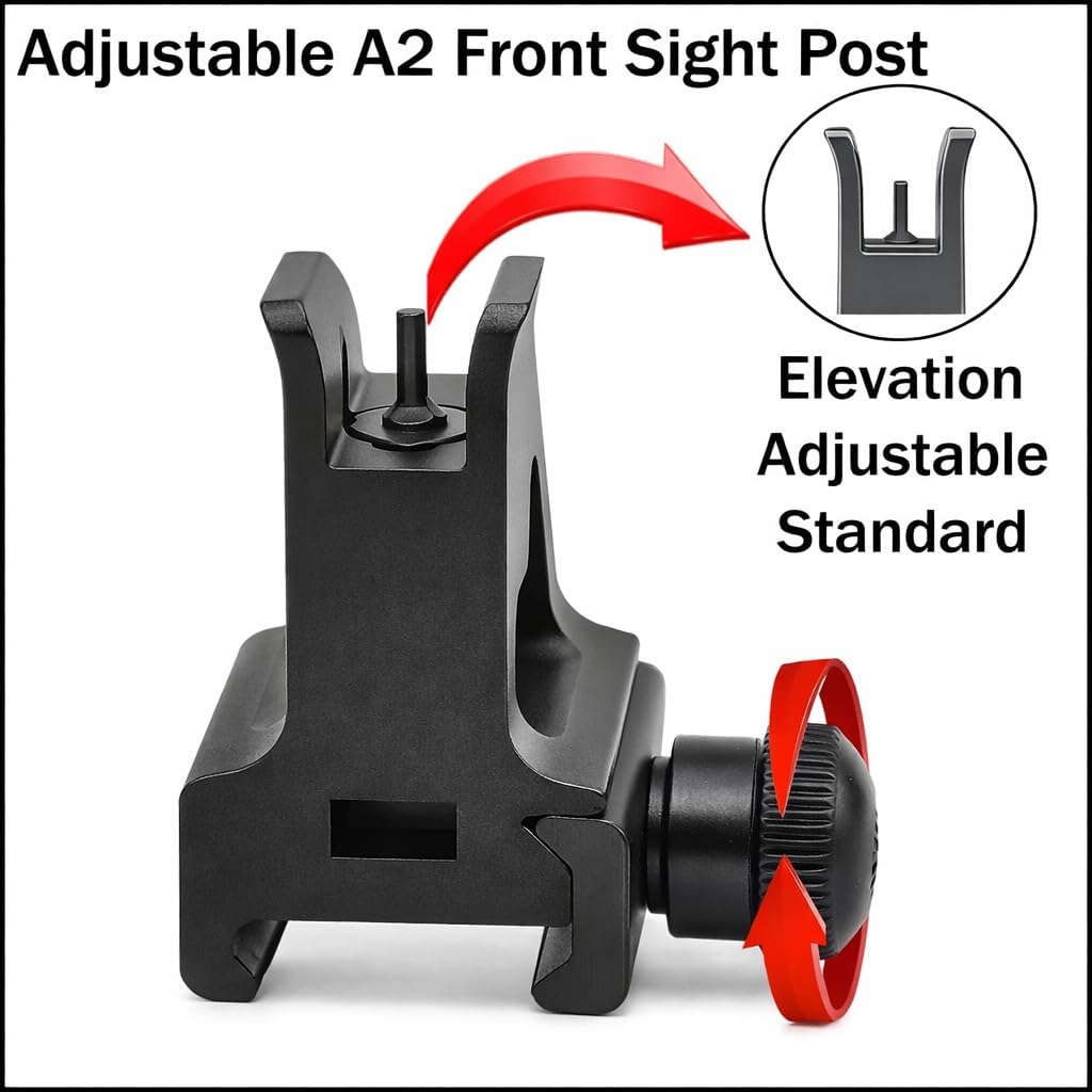Detachable Low Profile Front Tower for .223 5.56 - Flip-Up Compatible Tactical Rifle | Weaver Rail