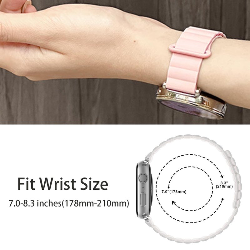 Lamshaw Compatible with NotePin AI Voice Recorder bands, Silicone Sport Loop Bracelet Wristband Strap Compatible with NotePin AI Voice Recorder (Pink)