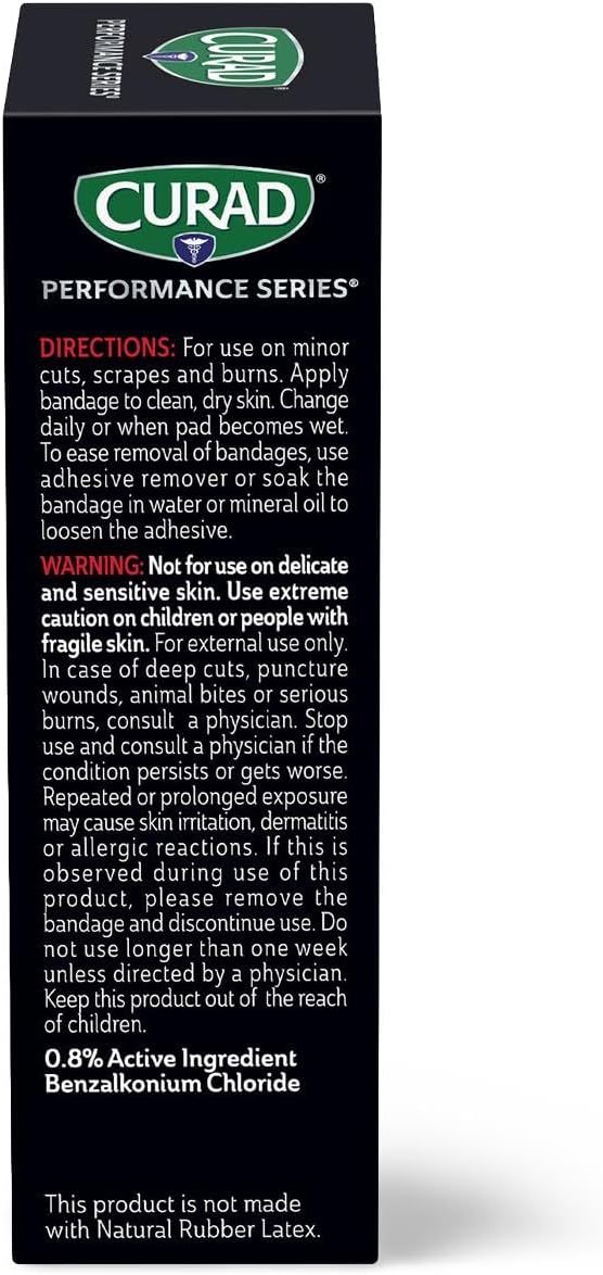 CURAD Antibacterial Bandages - 1" x 3.25" | 20 Count for Ultimate Wound Protection