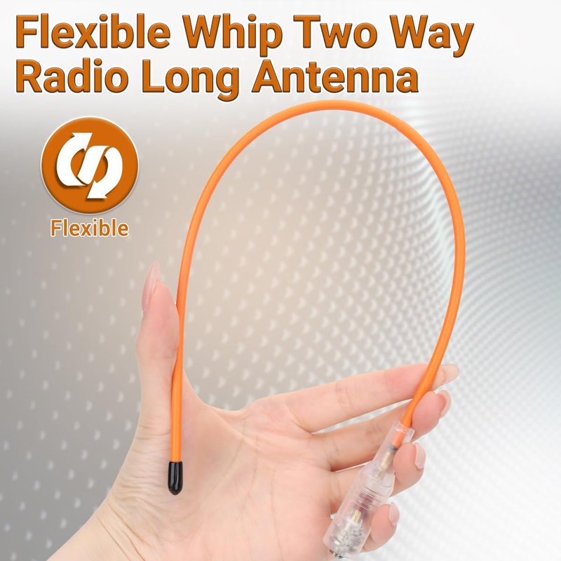Dual Band VHF/UHF Ham Radio Antenna - High Gain SMA-Female Soft Whip for Baofeng UV-5R | 144/430MHz