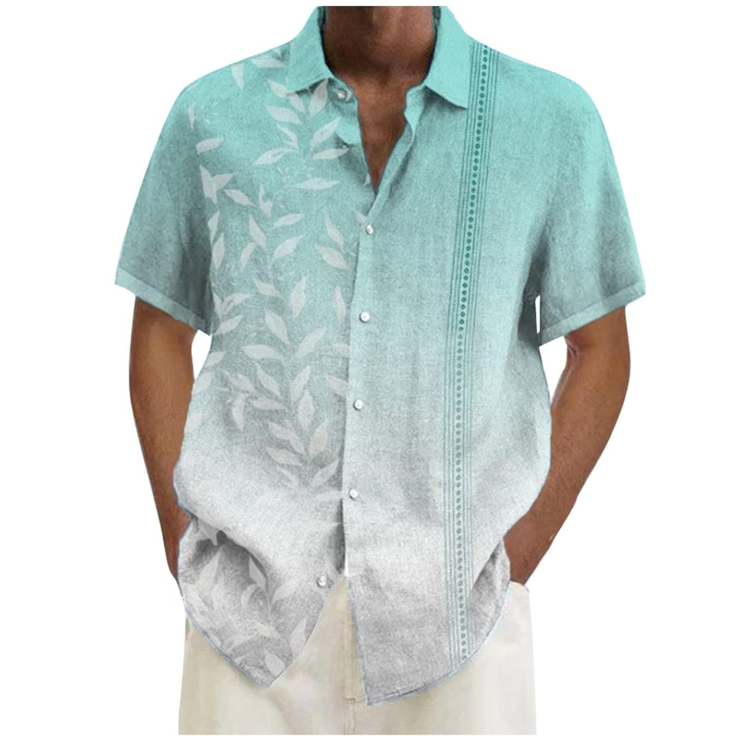 Generic Early 2023 Hawaiian Shirts for Men Small Mens Big and Tall Summer t Shirts 6XL Button up Shirts for Men Big and Tall Mens Slim fit Short Sleeve Button Down Shirts Black White Check, 09-green