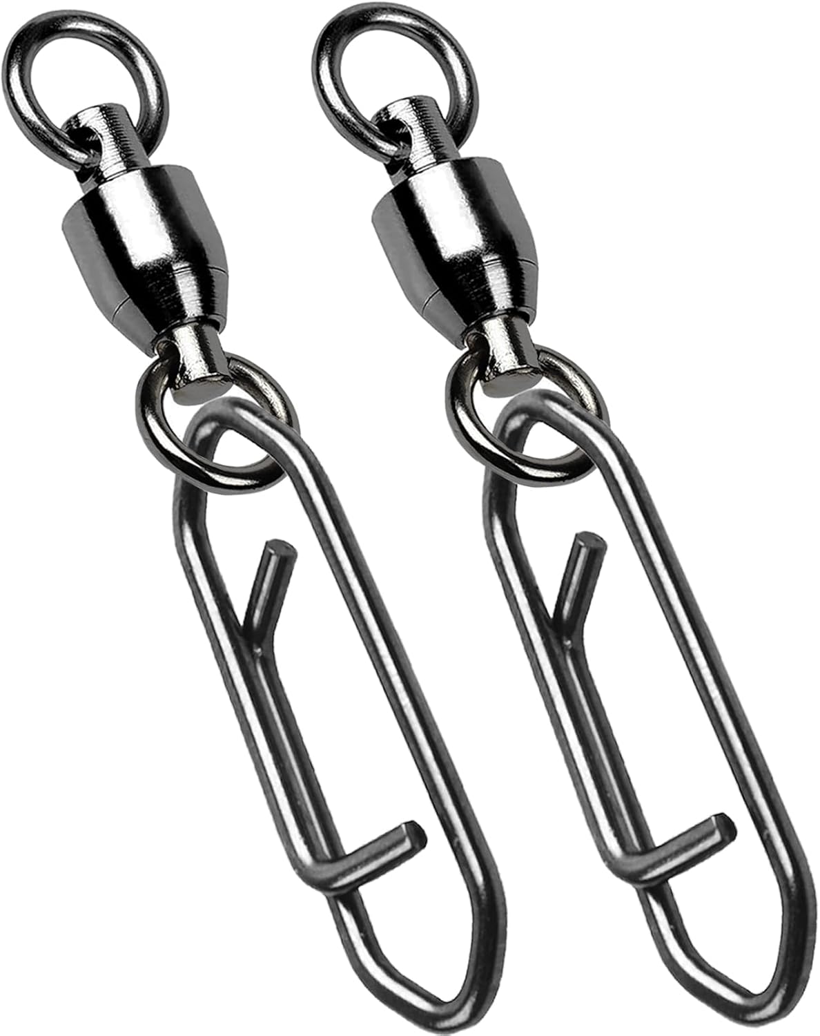 High Strength Snap Swivels - Stainless Steel Fishing Clips | Black Nickel Finish