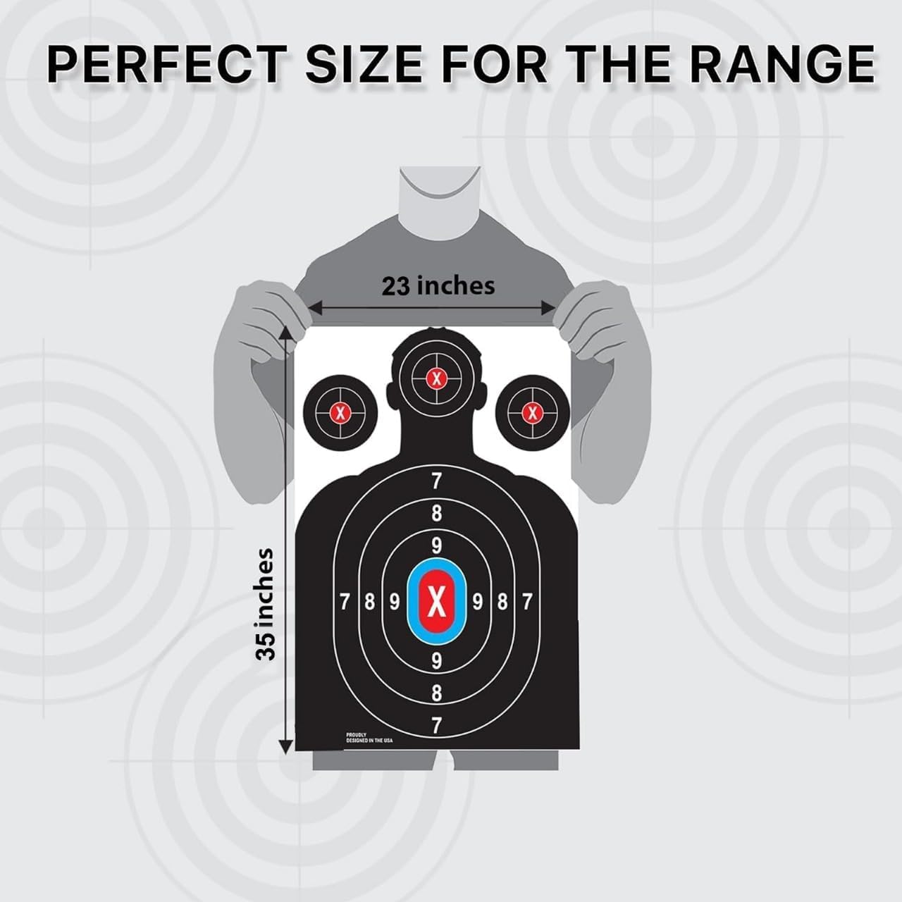 Heavy Duty Shooting Targets Paper - Targets for Shooting Range - Indoors & Outdoor Targets for Shooting Rifle - Gun Range Targets for Pistol Shooting - Handgun Shooting Range Accessories, 40