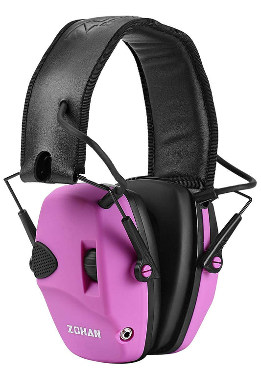 ZOHAN EM054 Electronic Shooting Ear Protection with 4X Sound Amplification, Slim Active Noise Reduction Earmuffs for Gun Range