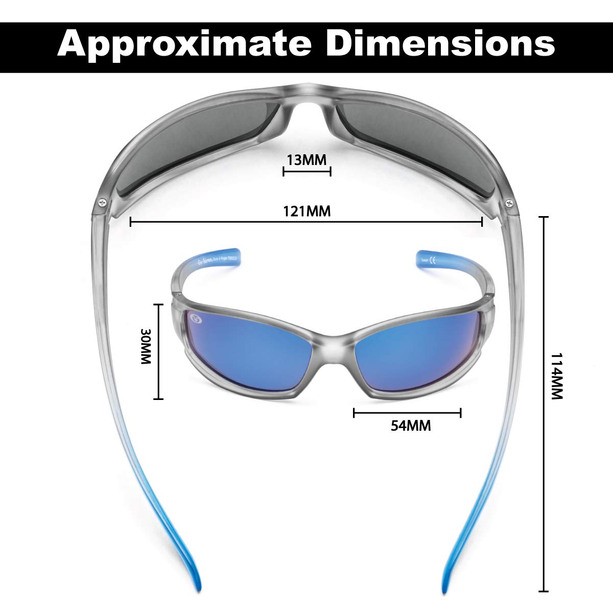 Flying Fisherman Buoy Jr Angler Kids Polarized Sunglasses | 100% UV Protection for Fishing, Boating, Outdoor Sports