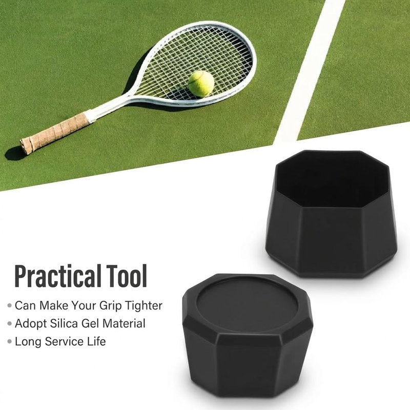 Tennis Racket Butt Cover, 2-Pack Silicone End Cap for Vibration Reduction ¨C Compatible with Tennis, Racquetball, and Squash Rackets (B0CCYPQ8F8)