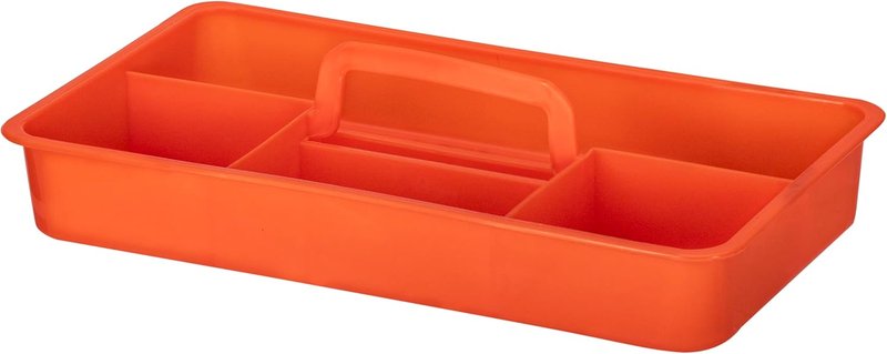Orange Tackle Box for Kids - Removable Tray & Easy Locking Latch | Durable Design