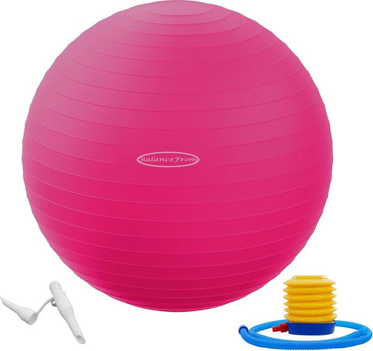 Anti-Burst Yoga Fitness Birthing Ball - Slip Resistant with Quick Pump | 2,000 lb Capacity, Multiple Colors & Sizes