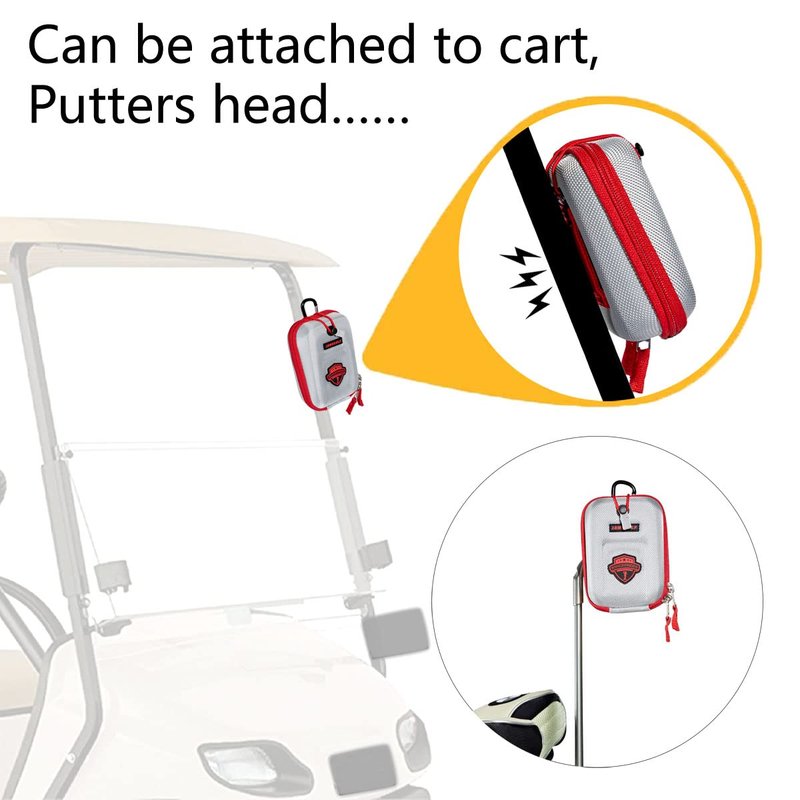 JAWEGOLF Carrying Cases Golf Rangefinder Case Bag Compatible with Bushnell Callaway Or Other Laser Rangerfinder (Silver-Magnetic)