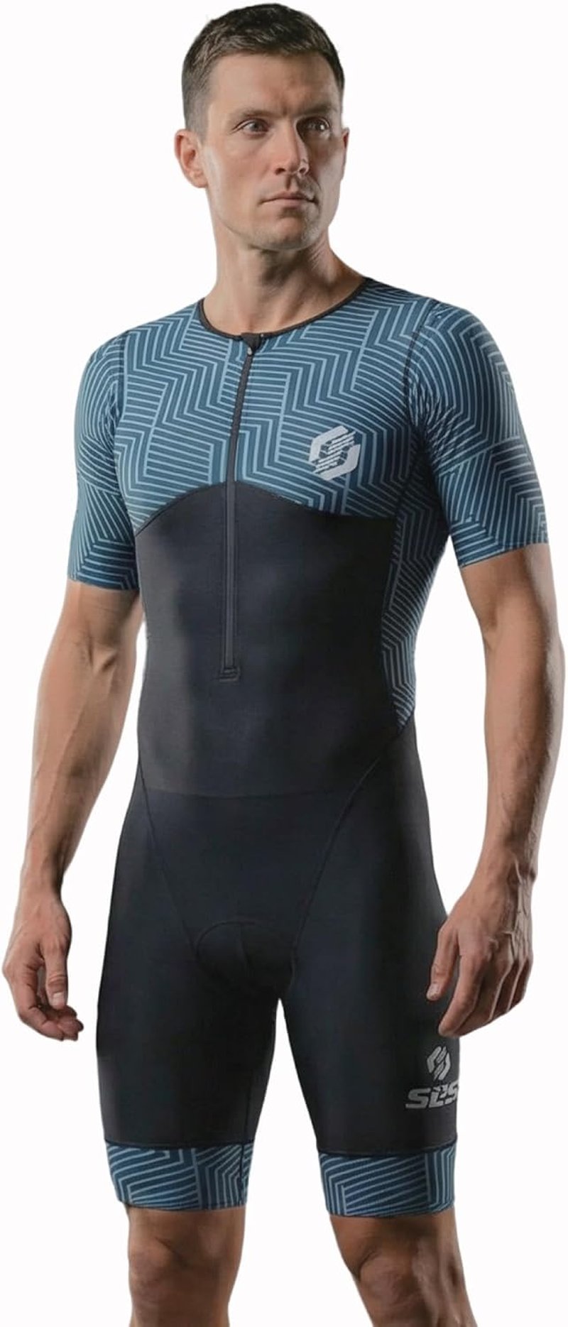 Men's Aerodynamic Triathlon Suit - Lightweight Sleeved Trisuit with Premium FX Fabrics | 2 Pockets