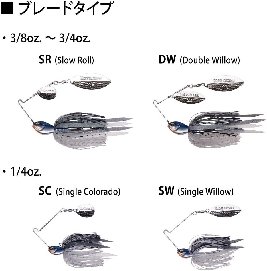 Megabass SV-3 Lure - 1/2oz Pearl Shad Fishing Bait for Bass