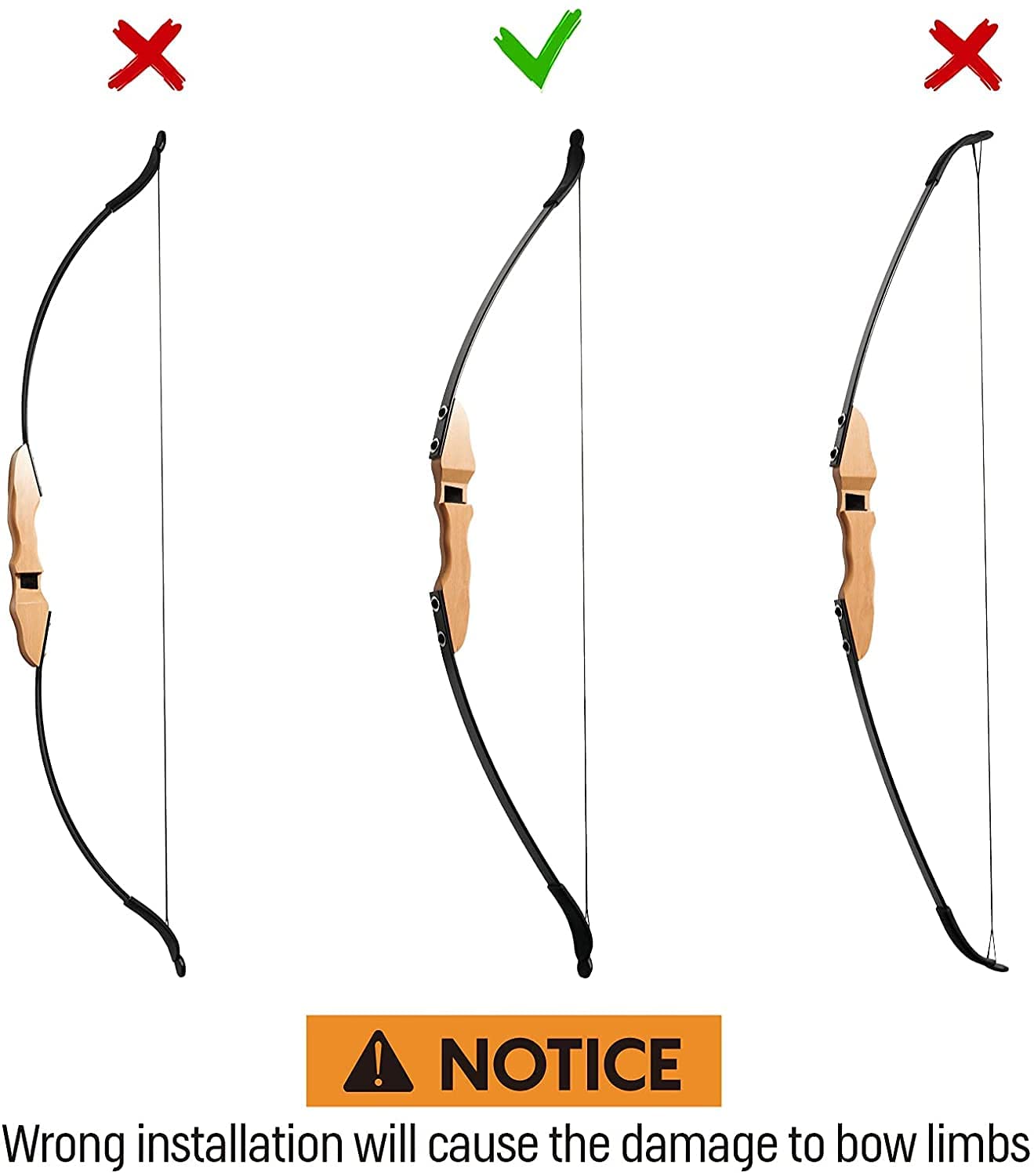 Gioventù Recurve Bow and Arrow Adult - 54" Traditional Wood Takedown Recurve Bow with Lightweight Design, Right Handed Bow for Adults, Youth, Beginner Hunting, Training Practice（30lb 40lb