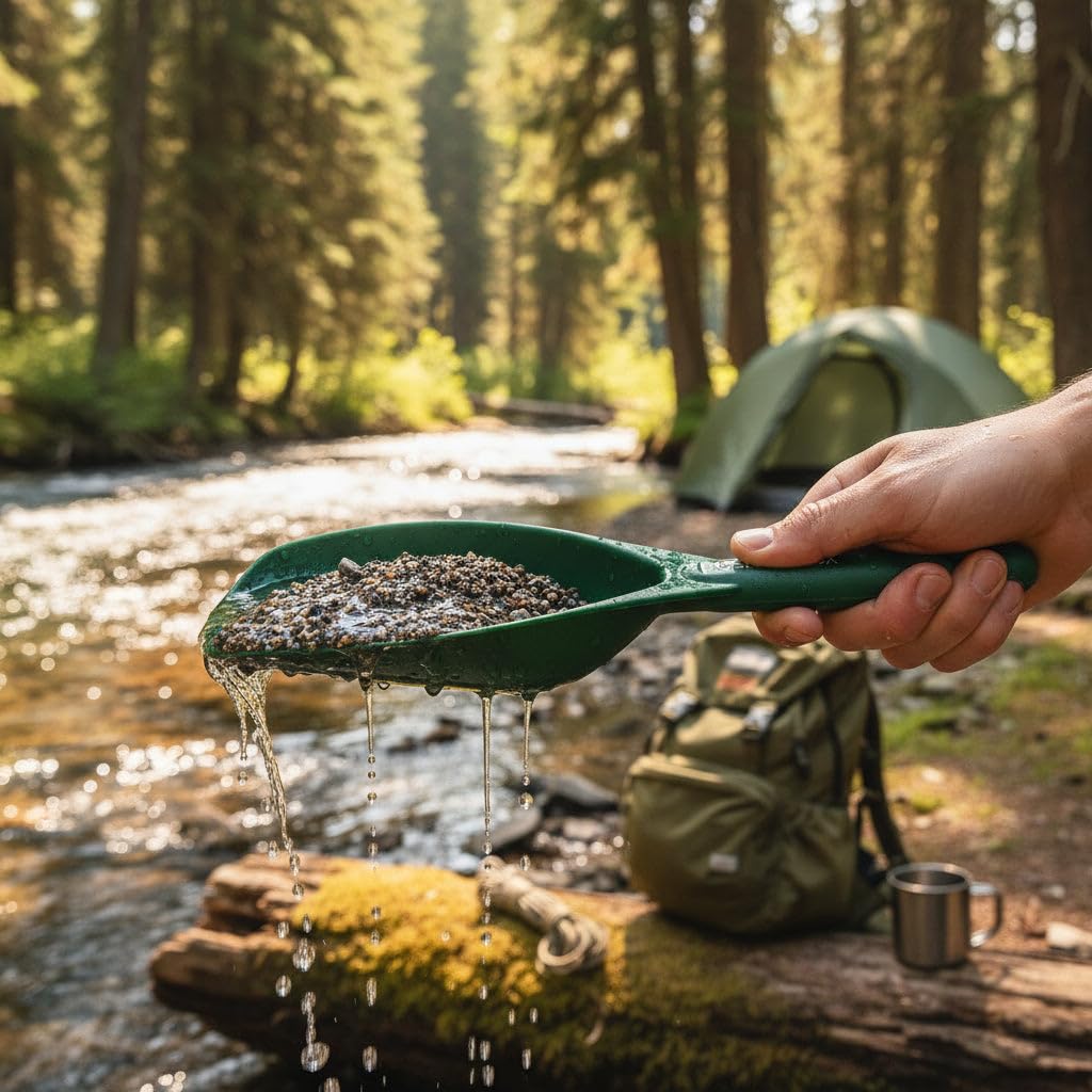 Sluice Fox Gold Prospecting Pay Dirt Sand Scoop | Hand Trowel Plastic Gold Shovel | Designed for Panning, & Dredging | Prospecting Tools for Your Gold Pan Kits Green