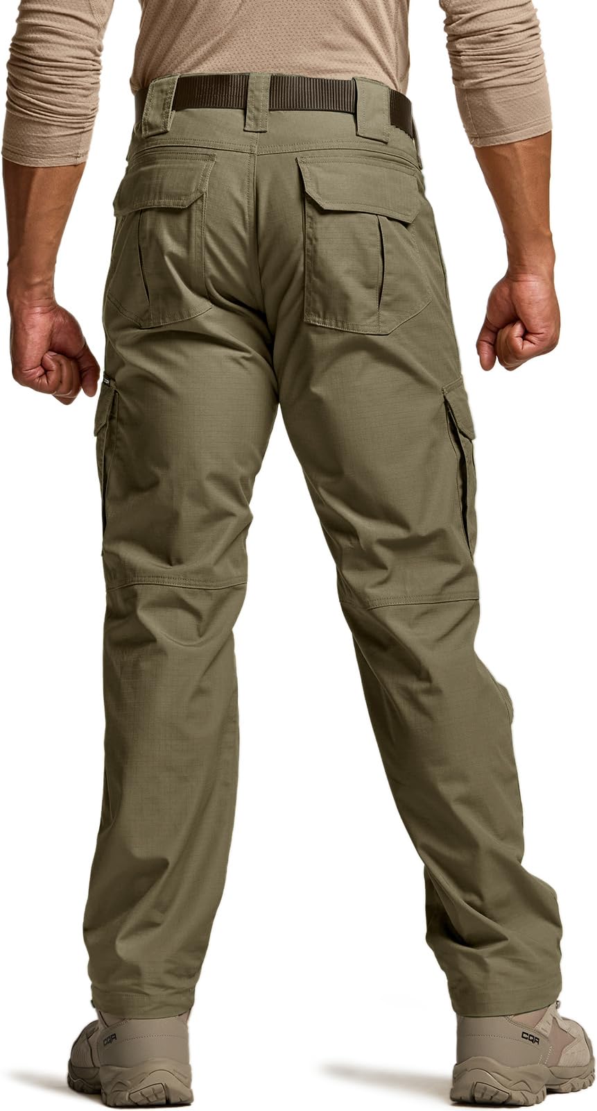 CQR Men's Tactical Pants, Water Resistant Ripstop Cargo Pants, Lightweight EDC Work Hiking Pants, Outdoor Apparel, Raider Mag Soil Green, 40W x 30L