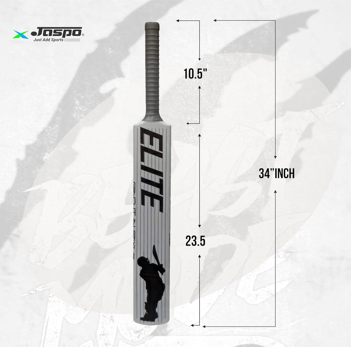 Jaspo Slog Engraver Cricket Kit Full Size Plastic Bat, Synthetic Ball, Stumps Kit Bag Lightweight Durable Tennis Cricket Plastic Kit Cricket Kit
