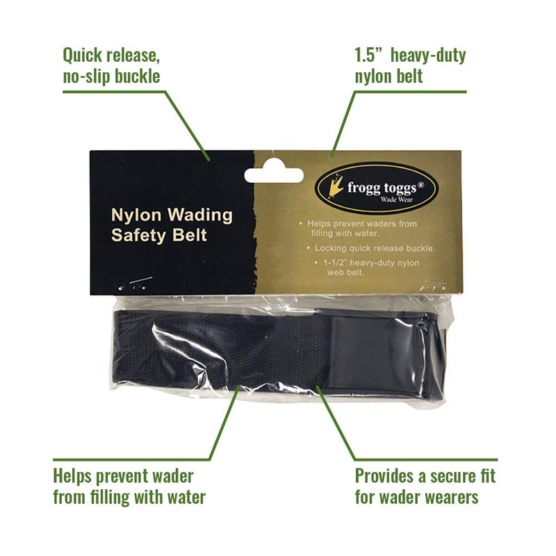 Frogg Toggs Wading Belt, Black, Adjustable