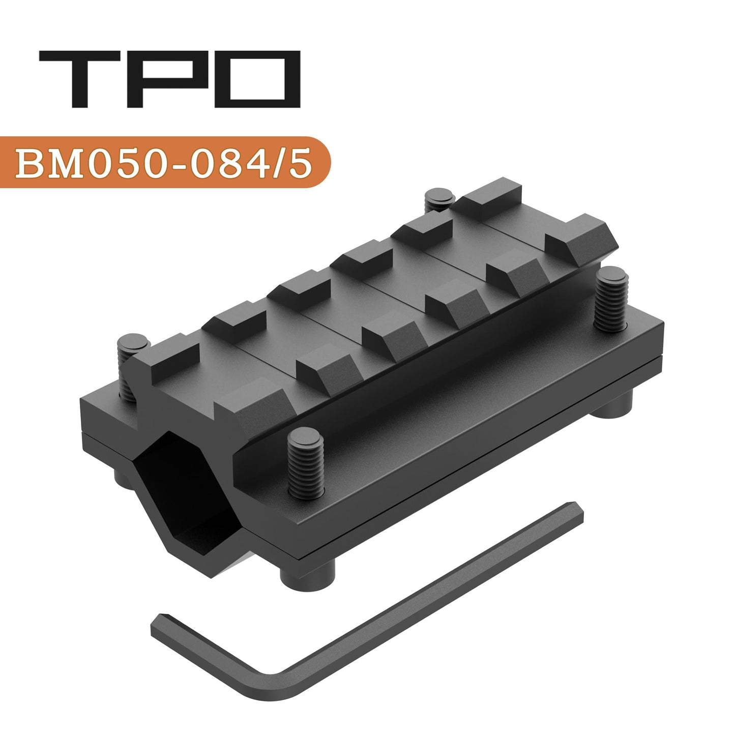 TPO 21mm Picatinny Rail Base Adapter Shotgun Barrel Clamp Picatinny Rail Mount for Flashlight Bipod (Barrel Range 0.5" to 0.84") MT050-084