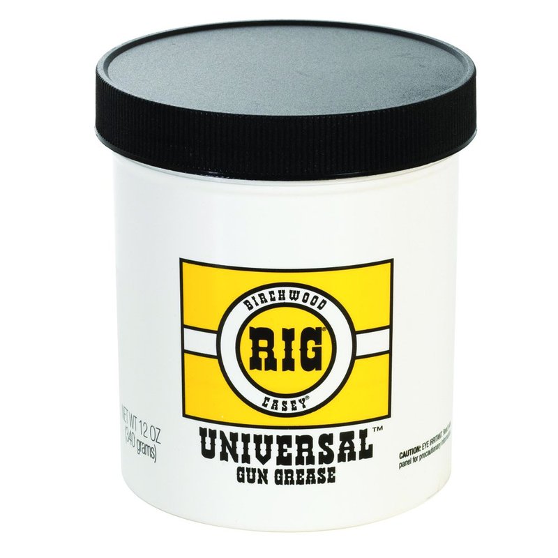 Birchwood Casey Rig Universal Gun Grease | Long-Lasting Superior Lubricant & Preservative for Reliable Gun Protection from Rust & Corrosion | 12-Ounce Jar
