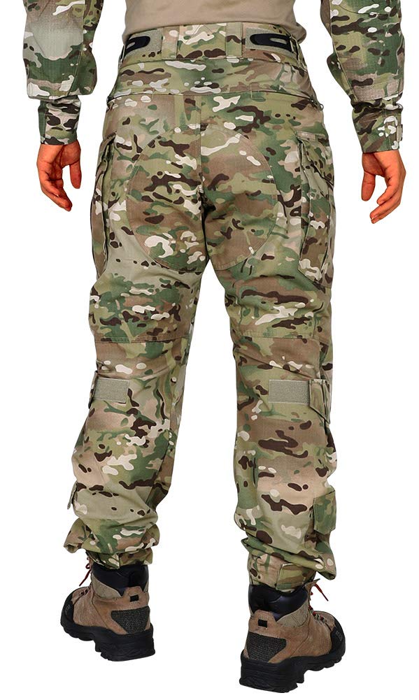 KRYDEX Tactical Men's K3 Combat Pants with Knee Pads (US, Alpha, X-Large, Regular, Regular, MC)