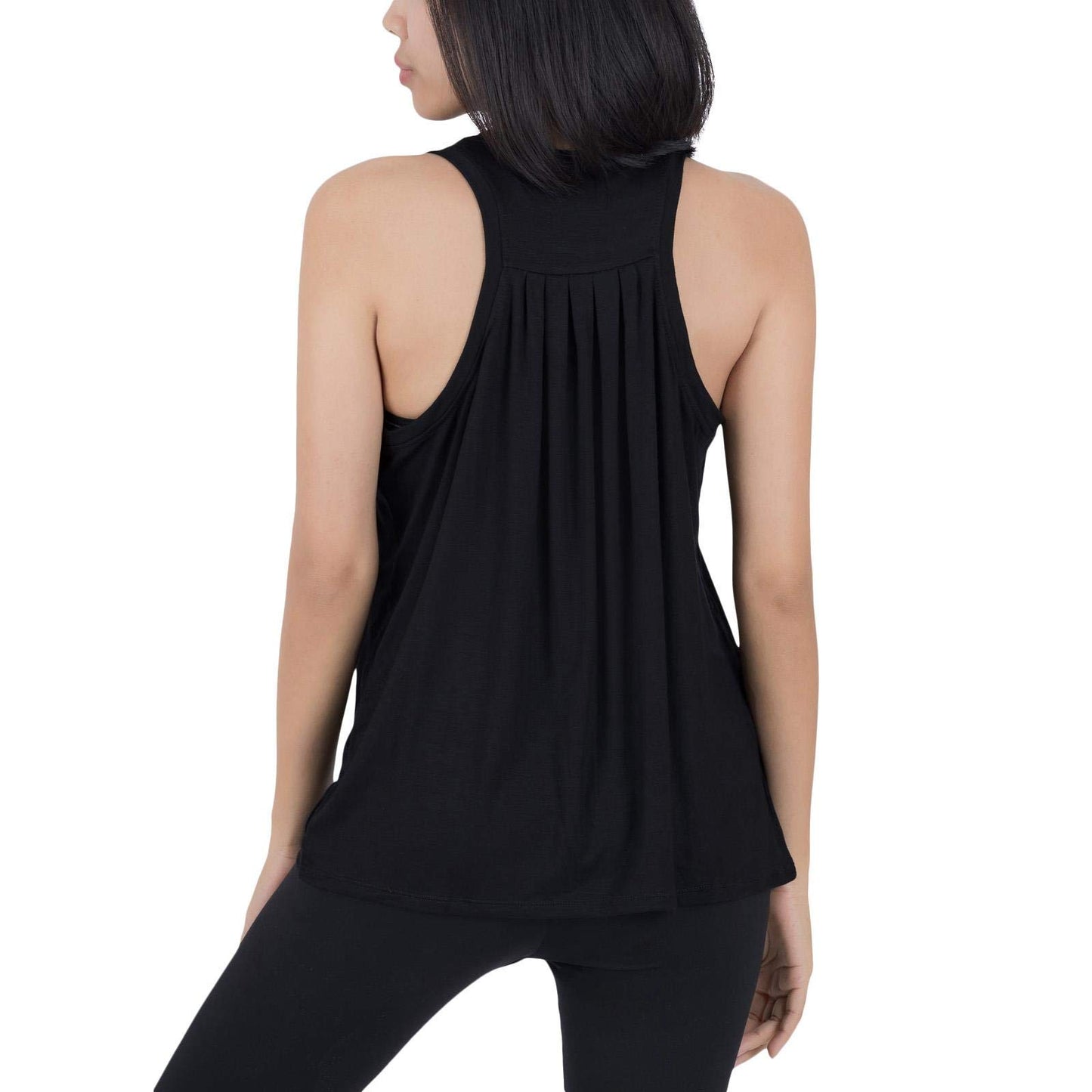 LOFBAZ Workout Tank Tops for Women Yoga Clothes Womens Athletic Shirts Gym Exercise Running Active Fitness Sports Clothing Tanks Top Black M