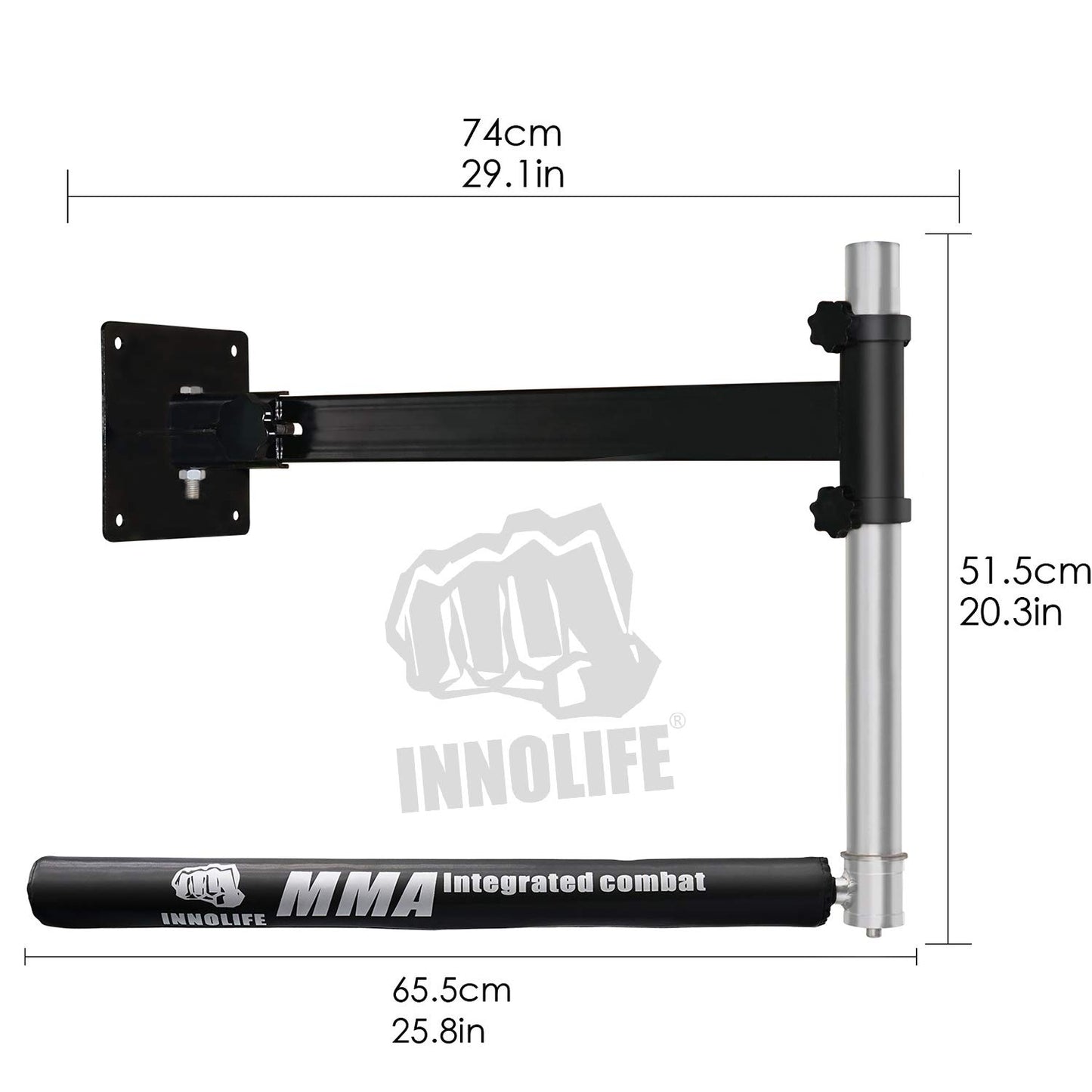 INNOLIFE Boxing bar Punching Speed Trainer Light Weight Spinning Bar Wall Mount Easy Set up