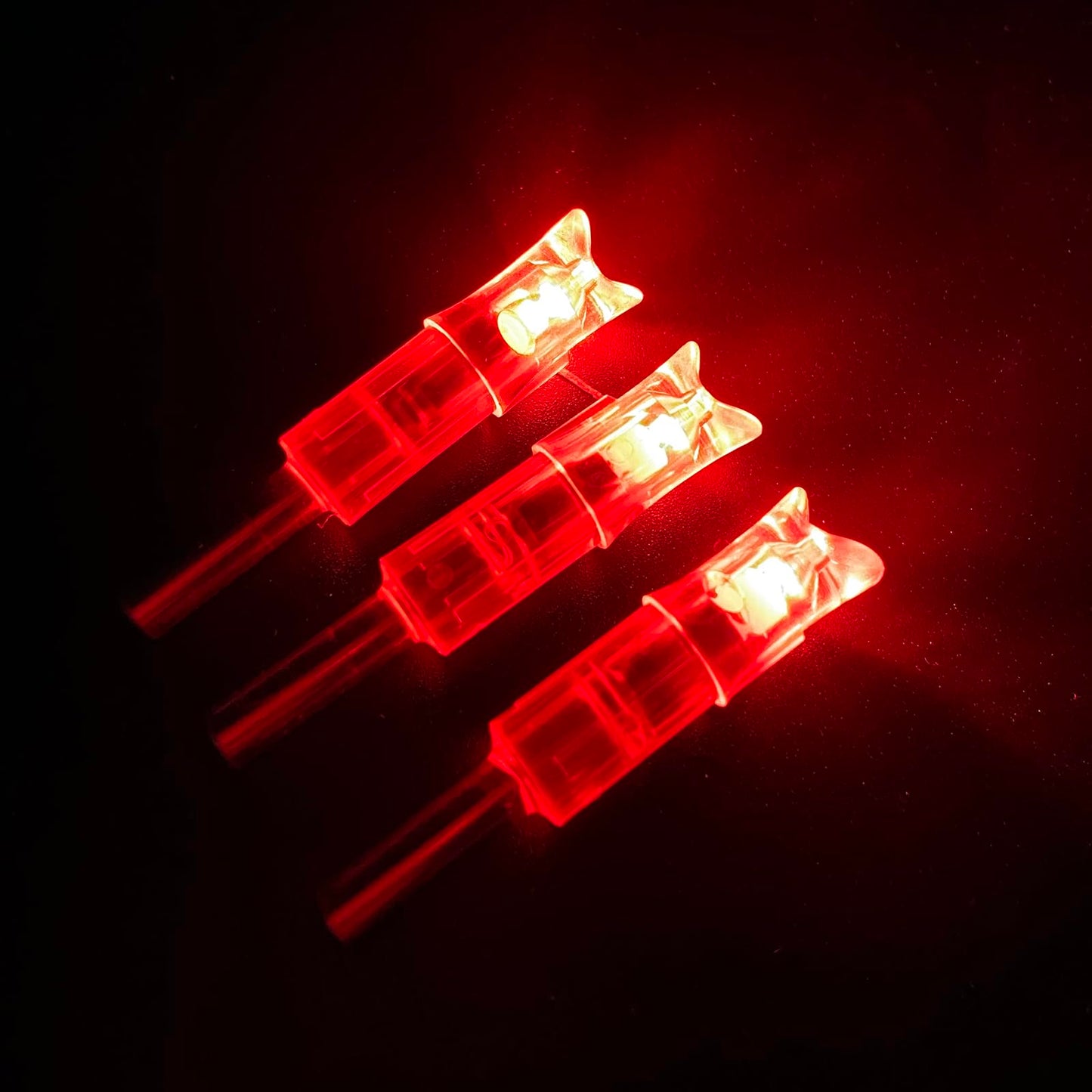 KEAUP 6PCS Lighted Nocks for Crossbow .300/7.62mm Inside Diameter Lighted Arrow Nocks for Archery Hunting (Red)