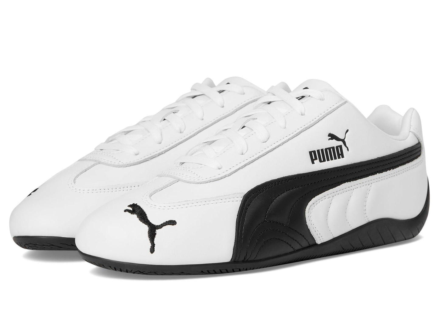 Puma Men's Speedcat Full Leather Shoes White/Black White/Black Medium