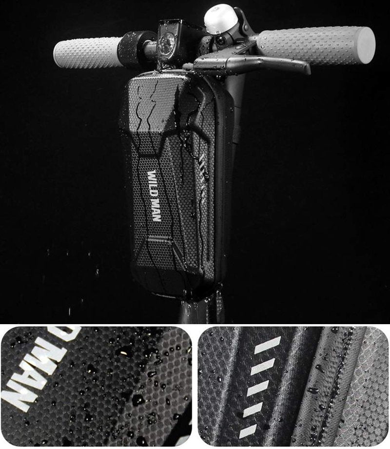WILD MAN Hard Shell Waterproof Scooter Storage Bag for Kick Scooters Folding Bike (3L)