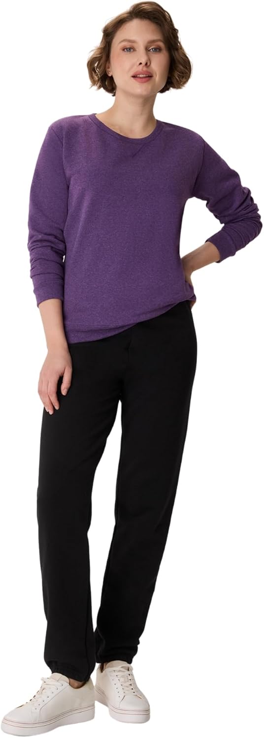 Hanes Women's Sweatpants, EcoSmart Fleece Joggers, Pocketless Cinched Leg Sweatpants for Women, 30"