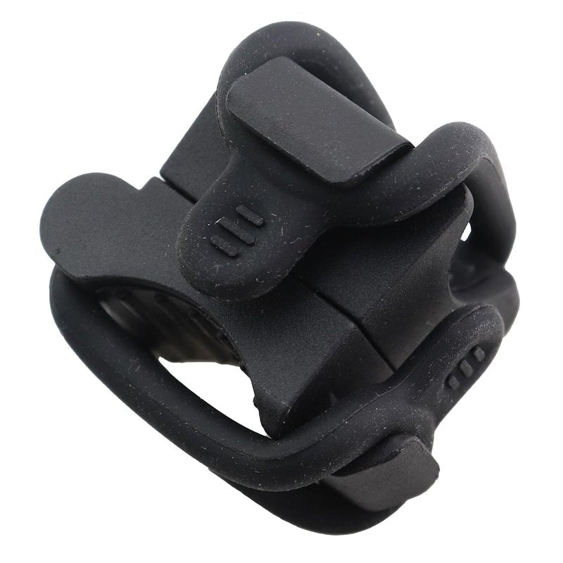 CTWHA 360 Degree Rotation Thickened Non Slip Black Universal Bicycle Flashlight Holder Height 39mm ABS Silicone Lighting Bracket Accessories