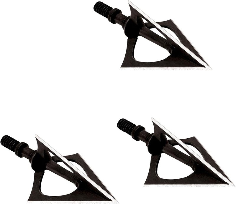 NAP Hellrazor Broadhead Set - Solid Steel Fixed Blade for Big Game Hunting | 3 Pieces