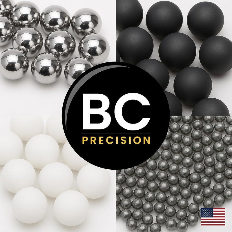BC Precision 1/4 Inch Steel Slingshot Ammo - Precision Ground Solid Steel Balls for Hunting & Target Practice