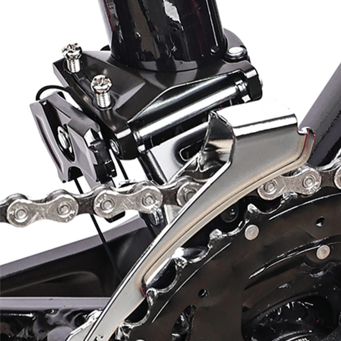 Front Bike Derailleurs 3 Speed Clamp On Top Bottom Pull Front Derailleurs Compatible with top or Bottom Routing for Mountain Bike Road Bicycle MTB BMX with Adjust Clamp Size 31.8mm 34.9mm