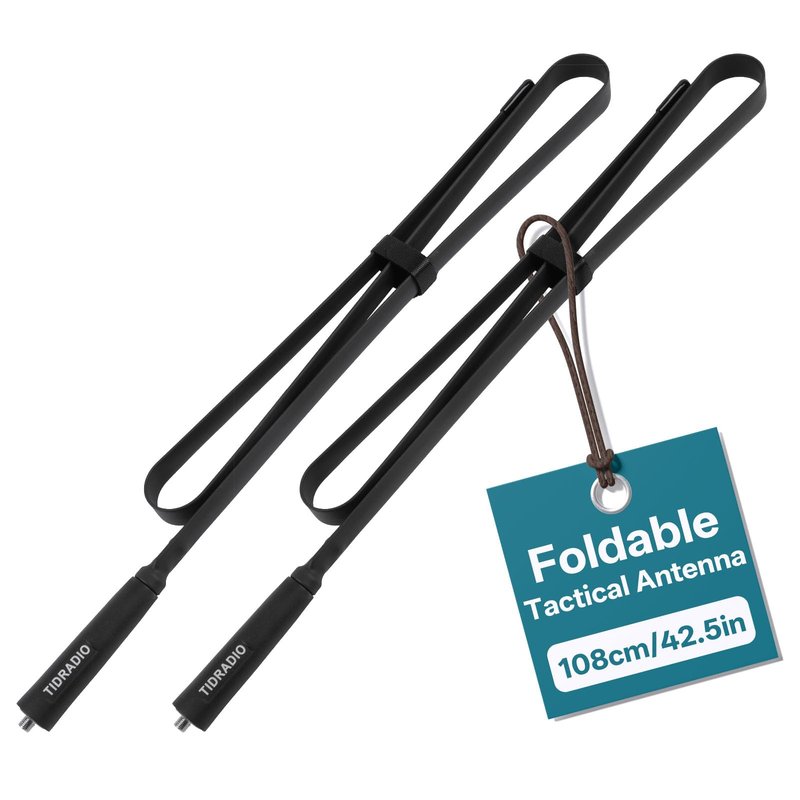 TIDRADIO 42.5-inch SMA-Female Ham Radio Antenna VHF/UHF 144/430MHz High Gain Foldable CS Tactical Antenna for Baofeng UV-5R Mini,DM32,UV32,BF-F8HP Pro,5RM,5RH PRO,K5PLUS,TD-H3 Plus,TD-H3,TD-H8