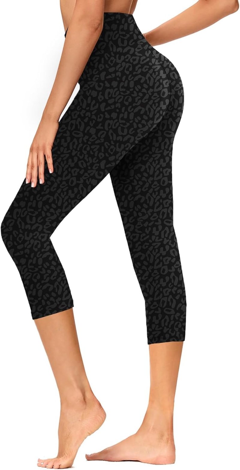 High Waisted Capri Leggings for Women - Soft Slim Yoga Pants | Ideal for Running & Cycling