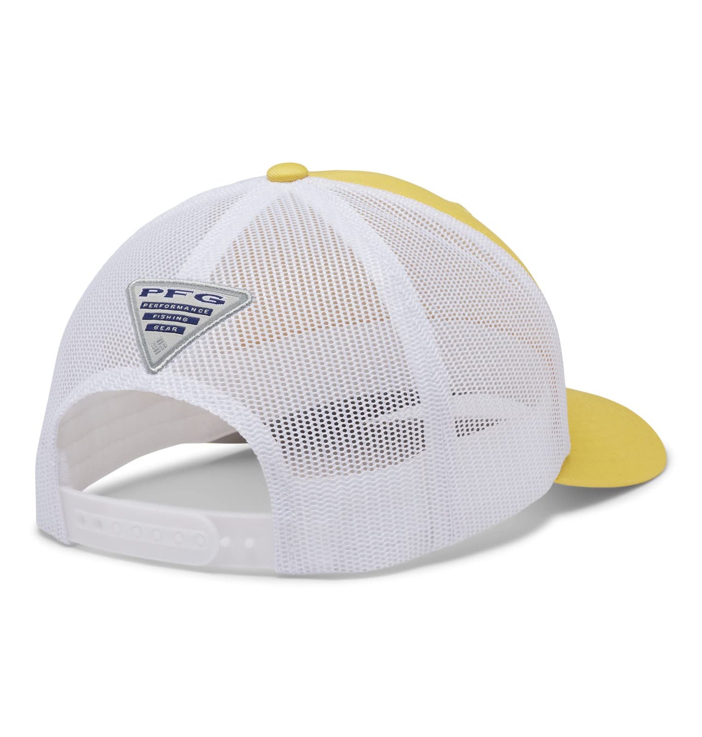 Columbia Unisex PFG Logo Mesh Snap Back - Mid, Sun Glow/Cool Grey/Marlin, One Size