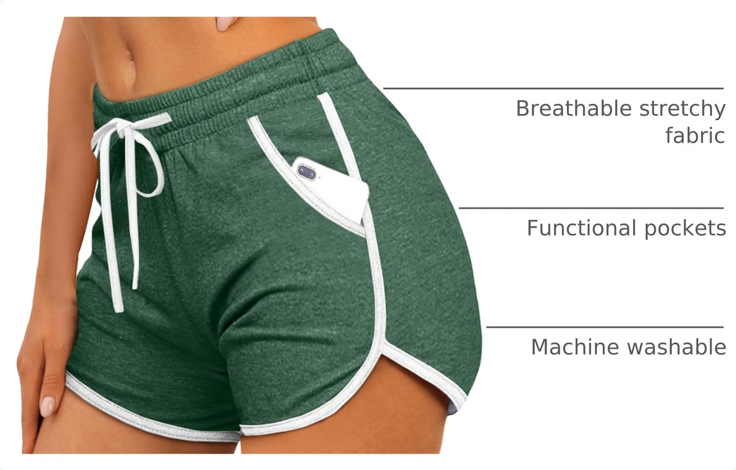 Aloodor Biker Shorts Women Summer Outfits Beach Vacation Clothes Travel Outfits with Pockets