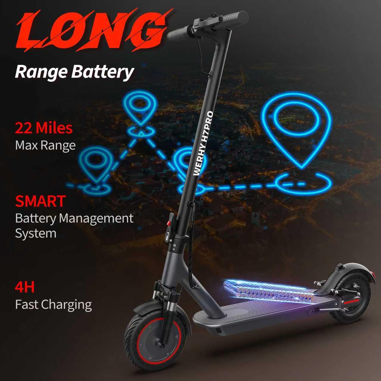 Electric Scooter, 350W Powerful Motor,8.5" Solid Tyre,19 Mph Top Speed,12 Miles Long Range, Lightweight Foldable E-Scooter with EABS & Drum Brake