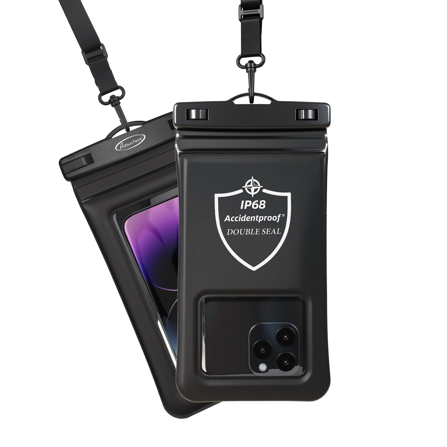 AiRunTech Universal Waterproof Phone Pouch, Beach Essential Accessories Protector iPhone Passport Money Sandproof,Swimming Sup Surfing Jetski Must Haves