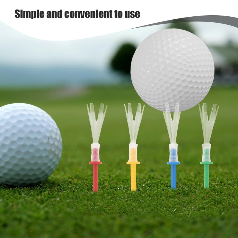 Yardwe 16Pcs Reusable Golf Tees, 3.94 Inch Plastic Tees for Golf Driving Range and Course Use Consistent Swing and Longer Drives