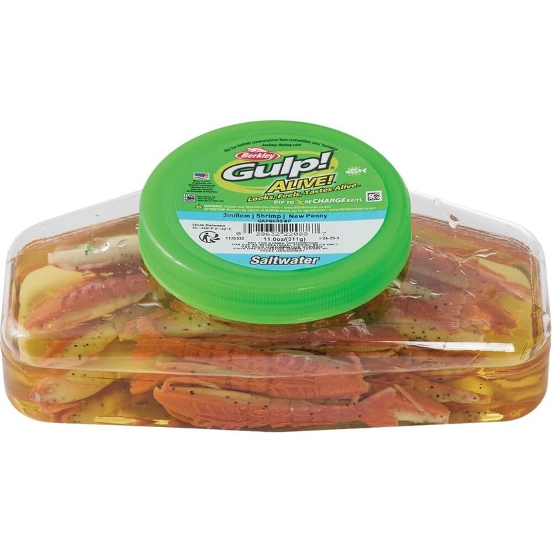 Berkley Gulp! Alive! Shrimp , New Penny, 3in - Pint 4x7