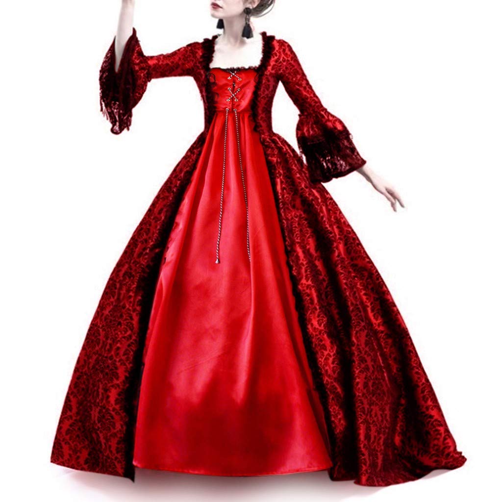 LEHOZIHEQ Medieval Dress Women,Victorian Dress for Women 1800s Medieval Renaissance Dress Rococo Ball Gown Masquerade Theme Costumes Hot Deals of The Day Clearance