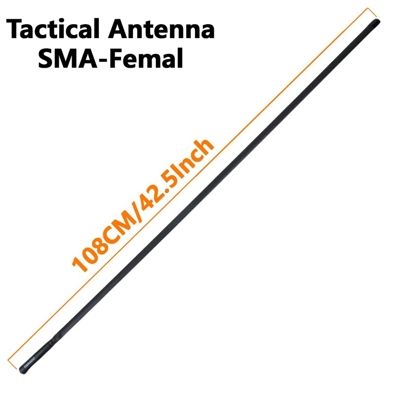 TIDRADIO Ham Radio Antenna,Gmrs Radio Antenna SMA-Female 42.5-inch Long Range Foldable CS Tactical Antenna for Baofeng UV32 UV-5R Mini 5RM BF-F8HP Pro K5PLUS UV-21R GM-15 Pro Radio Accessories-2Pack