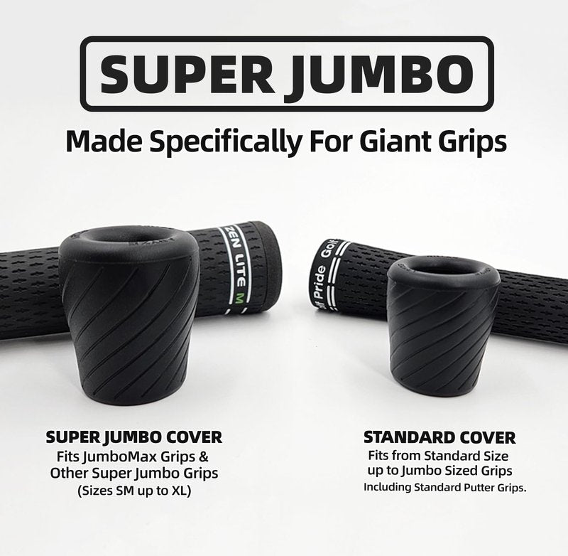 ARYZE 14 Pack Super Jumbo Golf Club Sensor Covers – for JumboMax & Oversize Grips ONLY – Compatible with Garmin Approach CT10 & Arccos Sensors (Black)