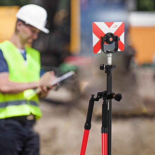 Mountlaser Aluminum Thumb Release Bipod with Center Entry Head Poles Saver Clamp,Aluminum Surveying Tripod Bipod for Prism Poles Surveying or GPS Poles of Total Station GPS GNSS